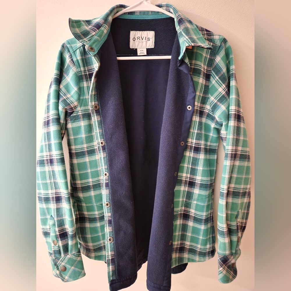 Orvis Shacket, Barn Coat, Fleece Lined, Plaid